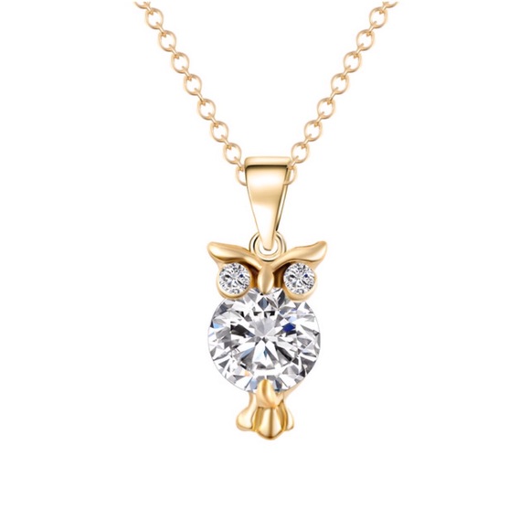 Jewelry - *CLEARANCE!!!* Owl Gold Diamond Necklace